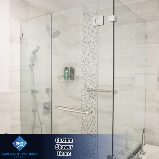 24 frameless shower doors denver custom glass enclosure