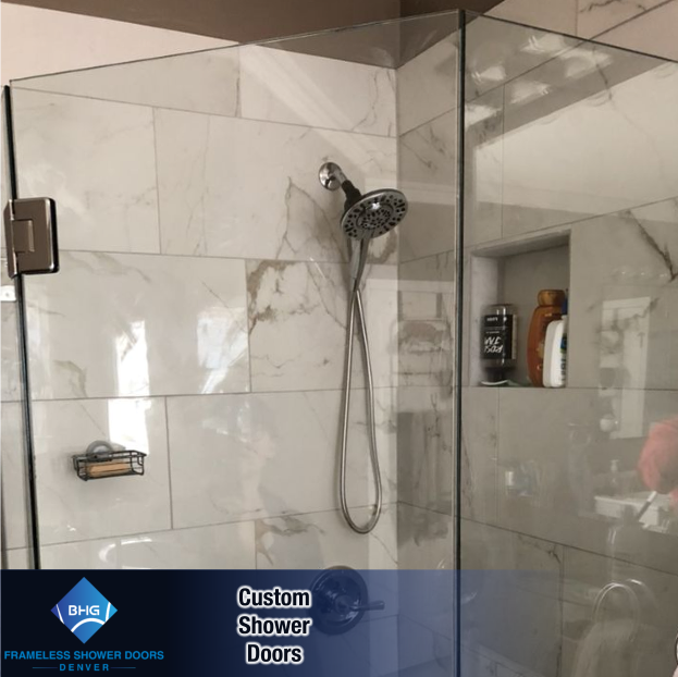 40 frameless shower doors denver custom glass enclosure