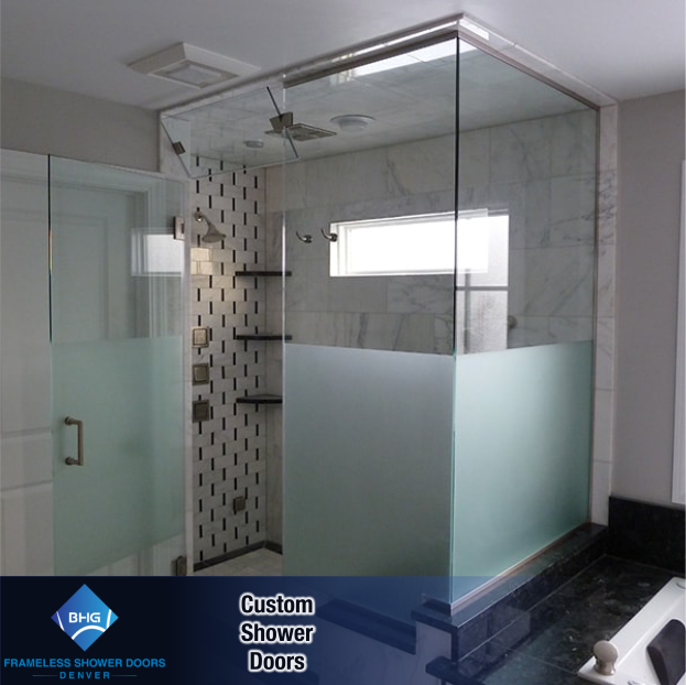 50 frameless shower doors denver custom glass enclosure