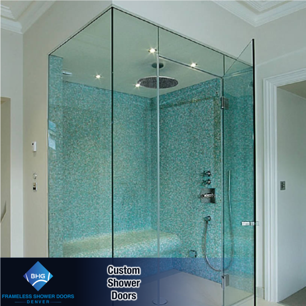 54 frameless shower doors denver custom glass enclosure