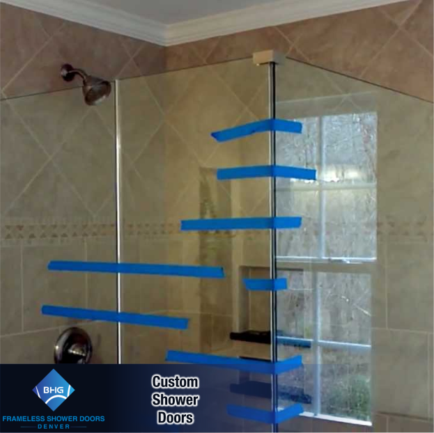 60 frameless shower doors denver custom glass enclosure